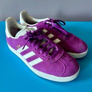 Purple Adidas Gazelles